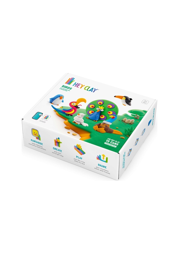 Resim Hey Clay Hava İle Kuruyan Kil 15'li Kutu - Kuşlar 