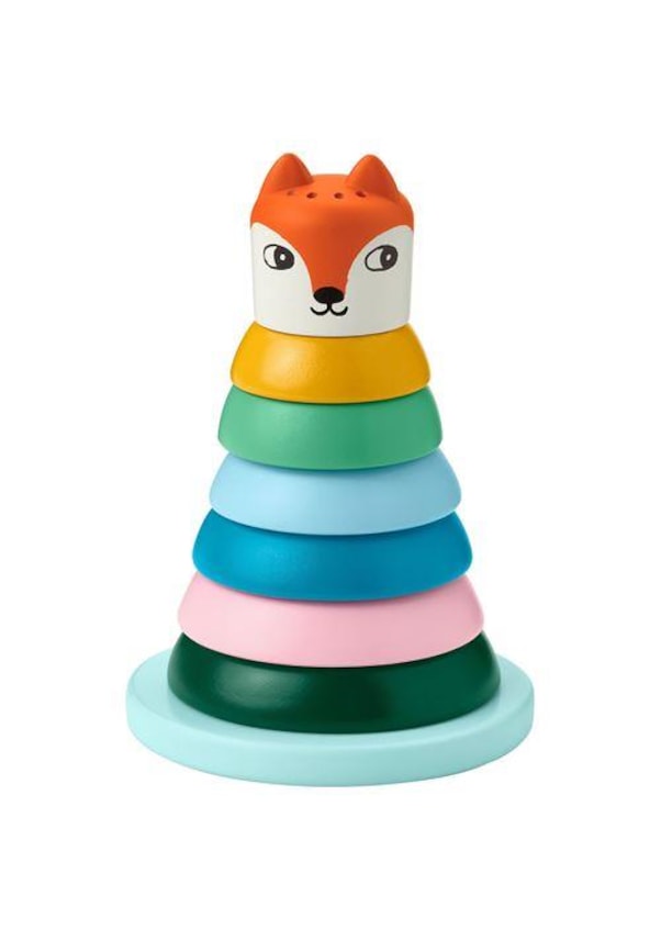 Bebek Oyuncak Renkli Piramit MeridyenDukkan Tilki Temalı Ahşap-Ge