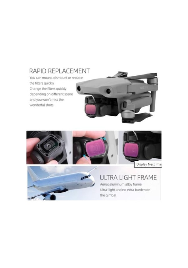 Resim DJI Mavic Air 2 Drone Kamera Lens Filtresi Mcuv+cpl+nd4+nd8+nd16+ 