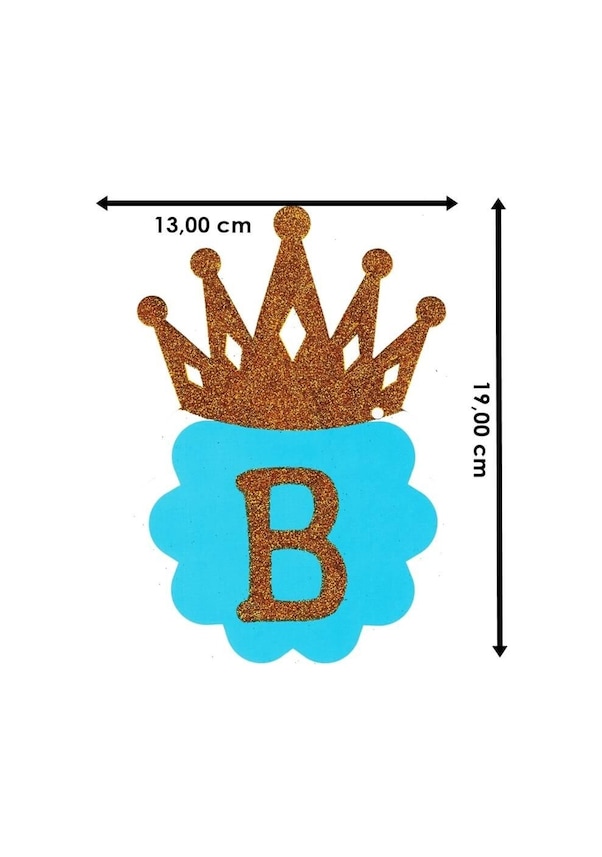 Resim Happy Birtyday Banner - Simli - Mavi - 3.00 Mt 