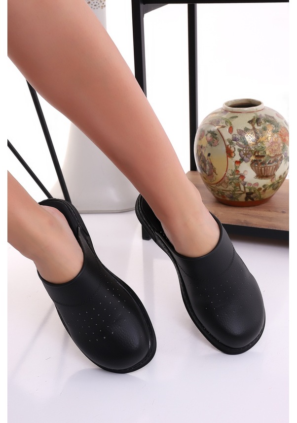 Resim Hipokrat Hp600 Ortopedik Sabo Terlik Doktor Hemşire Hastane Aşçı İş Terliği Siyah 