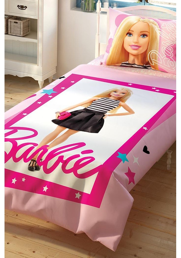 voetstappen Overvloed Brandweerman Taç Lisanslı Barbie Çek Canlandır Tek Kişilik Nevresim Takımı (441804594)  Fiyatları ve Özellikleri