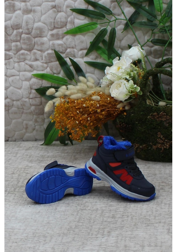 Resim Kinetix Gıuse Hı Boy 3pr Anatomik Rahat Erkek Çocuk Bot Lacivert - Kırmızı 