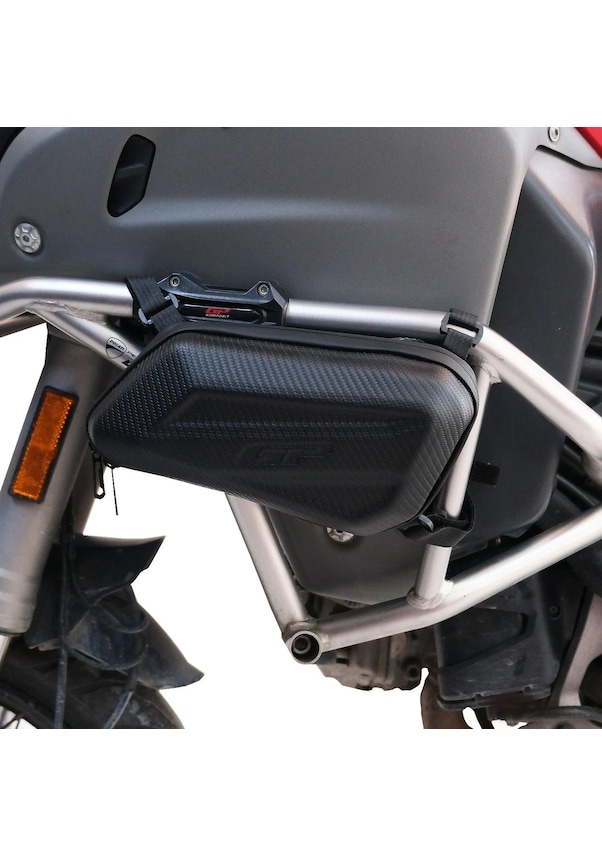 Resim Gp Kompozit Ync001 Universal Eva Karbon Görünümlü Motosiklet Yan Çanta Seti Siyah 