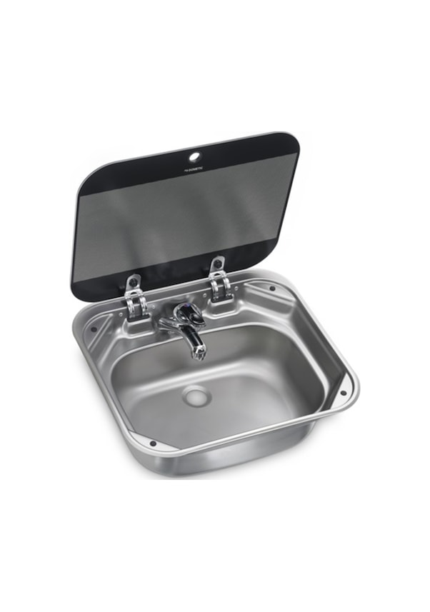 Resim Dometic Sng 4237 Cam Kapaklı Kare Karavan Lavabo-Evye 