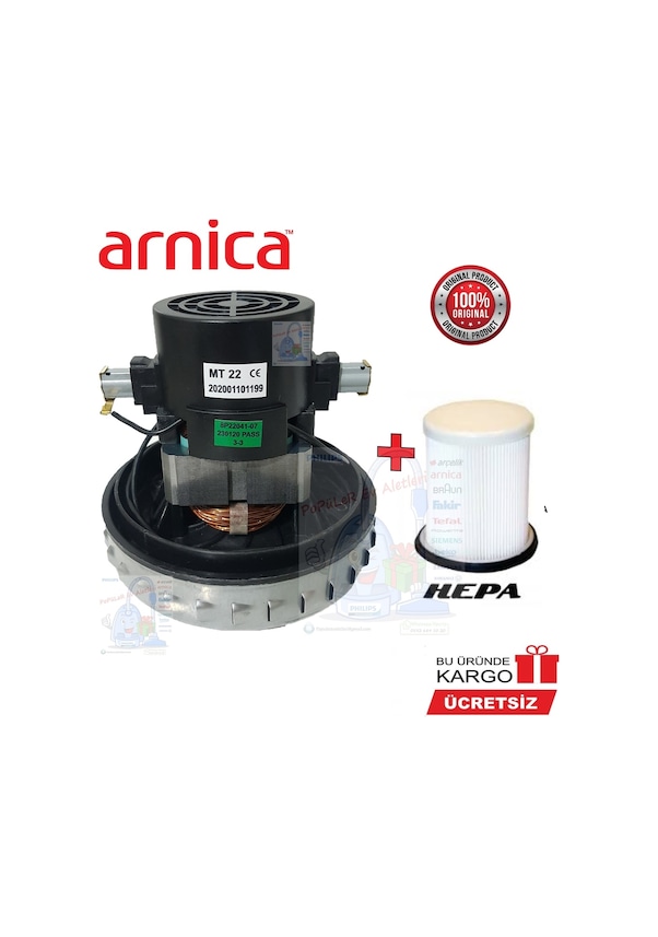 Arnica Bora 3000 4000 5000 7000 Uyumlu Süpürge Motoru + Filtre ...