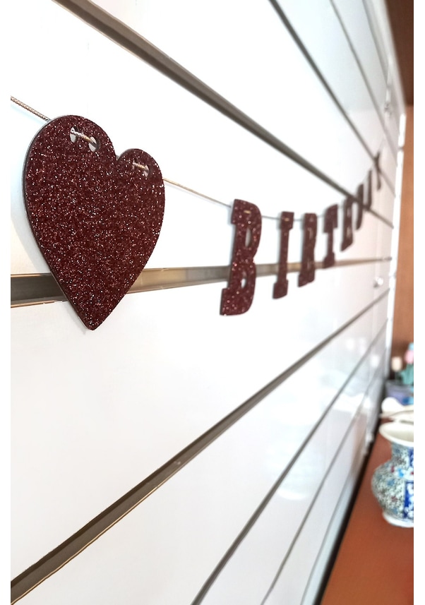 Resim Siyah Mutlu Yıllar Yazılı Banner, Yeni Yıl, Doğum Günü Partisi, Simli Eva Banner Tüm Yaşlar 