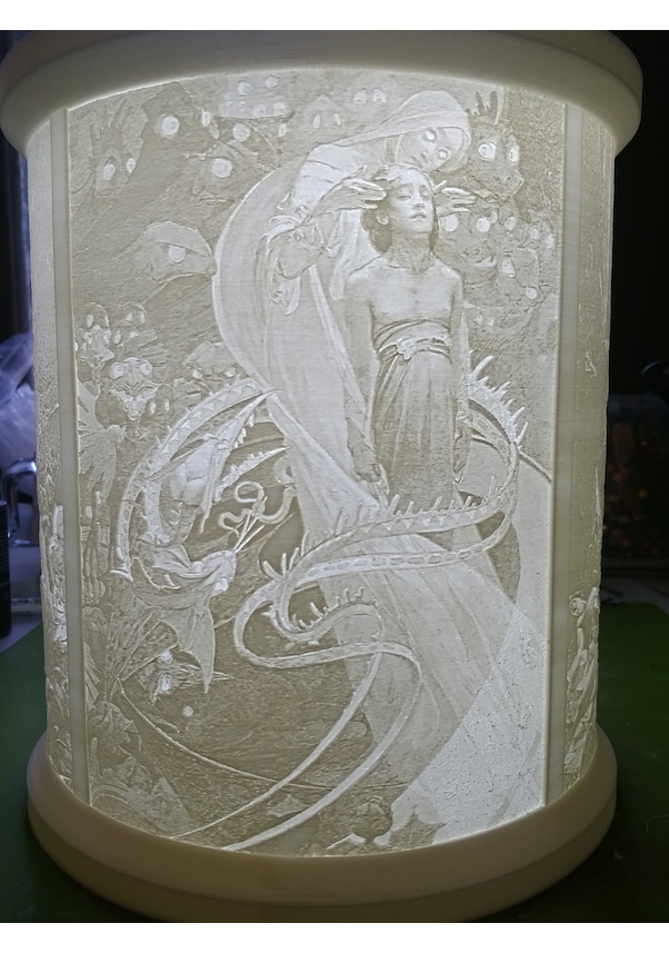 Resim Opencart Alphonse Mucha Abajur 3 Sadece Plastik Aparattır 