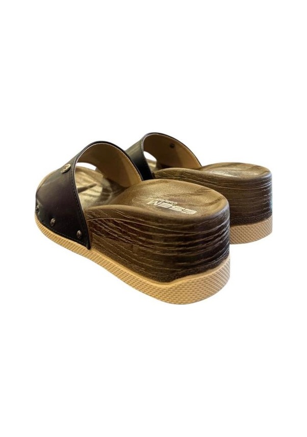 Resim Esem Dolgu Topuk Günlük Anatomik Bayan Terlik Siyah 