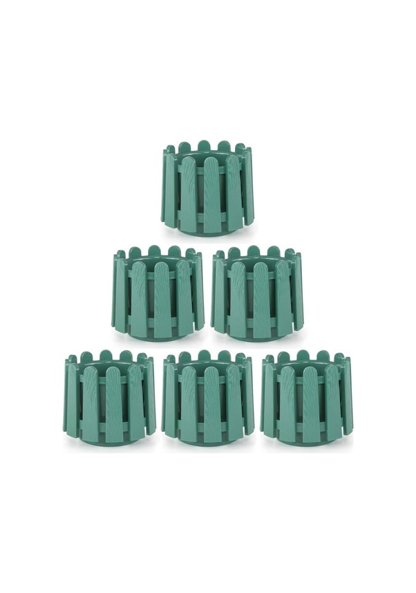 Resim Omnipazar So-is04 İstanbul Dekoratif Yuvarlak Saksı 14,1 Lt Yeşil 6 Adet 