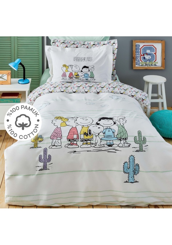 Peanuts by Karaca Home Snoopy Vintage Tek Kişilik %100 Pamuk Nevresim Peanuts by Karaca Home Snoopy Vintage Tek Kişilik %100 Pamuk Nevresim