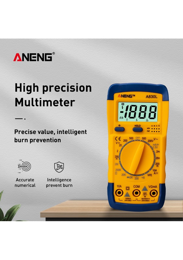 Sarı Ve Mavi-aneng A830l Lcd Dijital Multimetre Elektrik Ampermetre ...