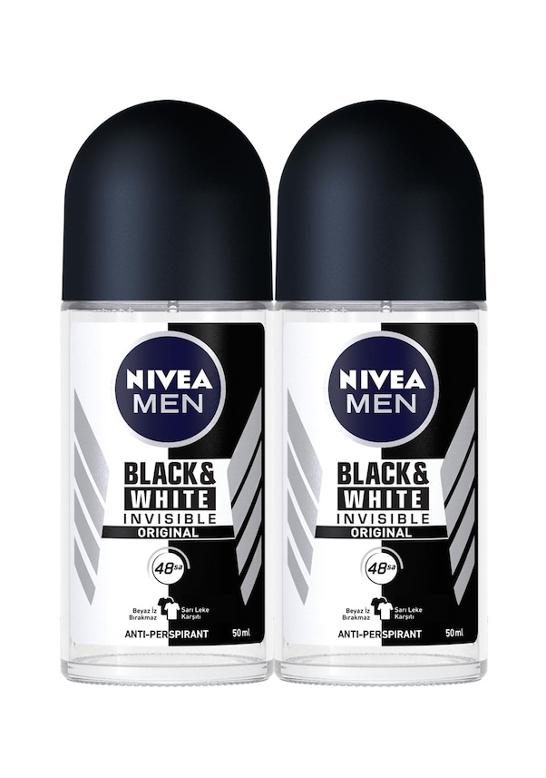 Nivea Men Invisible Black & White Roll-On Deodorant 2 x 50 ML
