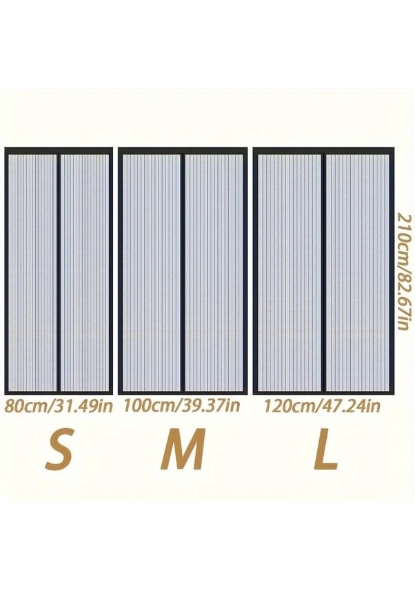 Resim Dashanshop Sihirli Manyetik Sineklik - Nefes Alabilir, Dayanıklı, 100x210cm Siyah 