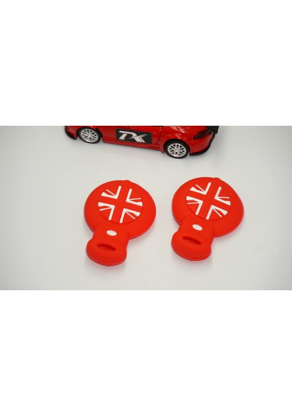 Resim Mini Cooper Uyumlu Clubman Countryman R56 Silikon Anahtar Kırmızı Kılıf 