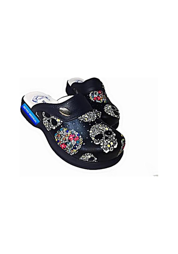 Resim Hipokrat Kuru Kafa Desenli Tam Ortopedik Sabo Terlik 