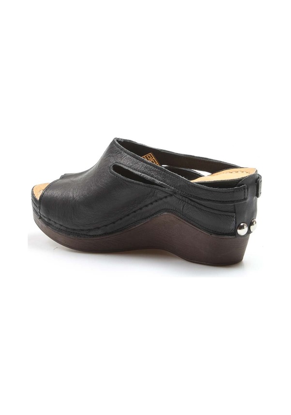 Resim Hakiki Deri Kadın Dolgu Topuk Terlik 972za1001 001 