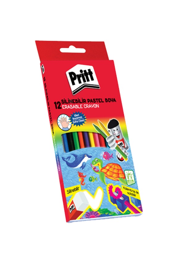 Pritt Mum Pastel Boya Crayon Karton Kutu Silinebilir 12 Renk 1433