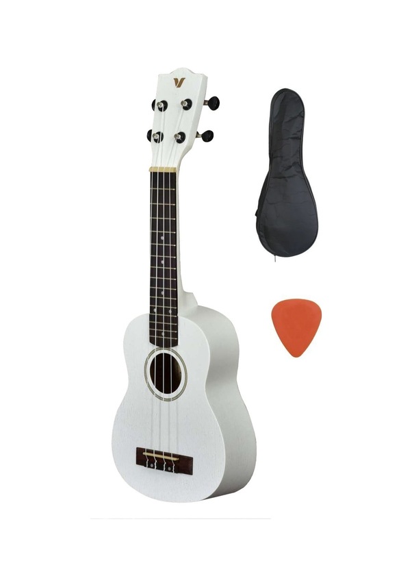 TIGER UKE7-BL Sopraan Ukulele voor beginners inclusief gigbag, vilt pick, reserve set snaren nu uitgerust met Aquila snaren - blauw