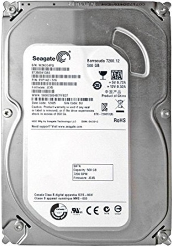 Disque Dur HDD SEAGATE Barracuda 500 Go SATA III 7200 RPM - 3,5" Interne PC - Occasion Fonctionnel