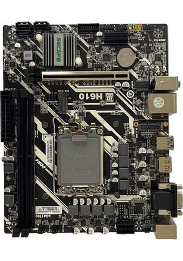 Resim Seclıfe Anakart H610 Ddr4 Hdmı Vga M2 Glan Sata3 Usb3.2 Matx 1700p 12.13.nesil 