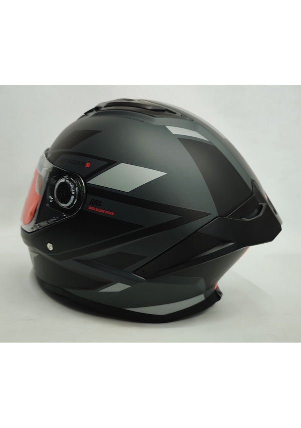 Mt Stinger 2 Zivze C2 V28B Şefaf Vizörlü Kapalı Motosiklet Kaskı Mat ...