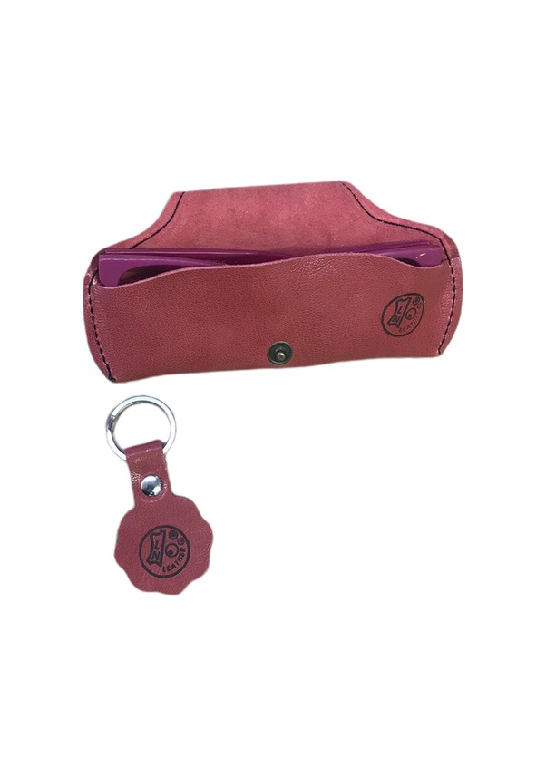 Resim Gerçek Deri El Yapımı Gözlük Kılıfı 