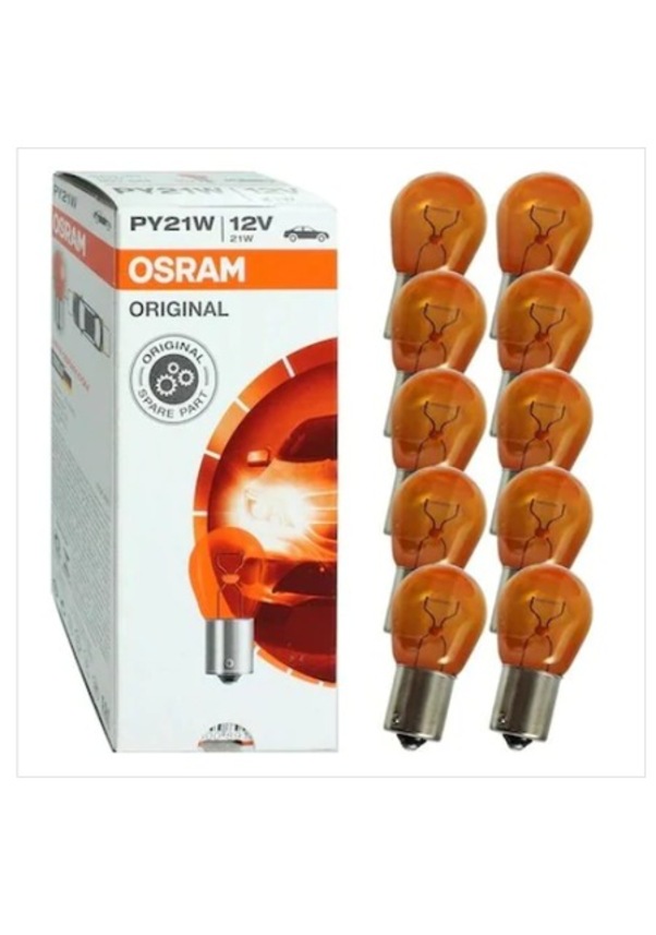 Osram 7507 Py21W 93 Turuncu Sinyal Ampul 12V 21W 10 Adet Tek Duy ...