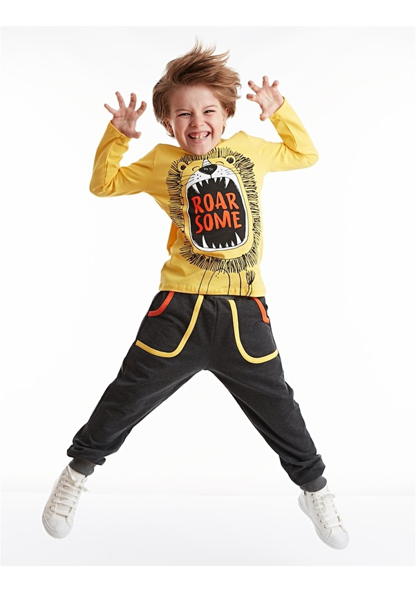 Denokids Roar Lion Erkek Çocuk Pantolon Takım