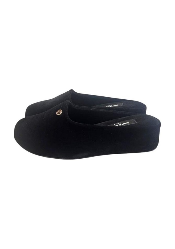 Resim Pierre Cardin Düz Kapalı Kışlık Bayan Terlik Halı Terliği Siyah 