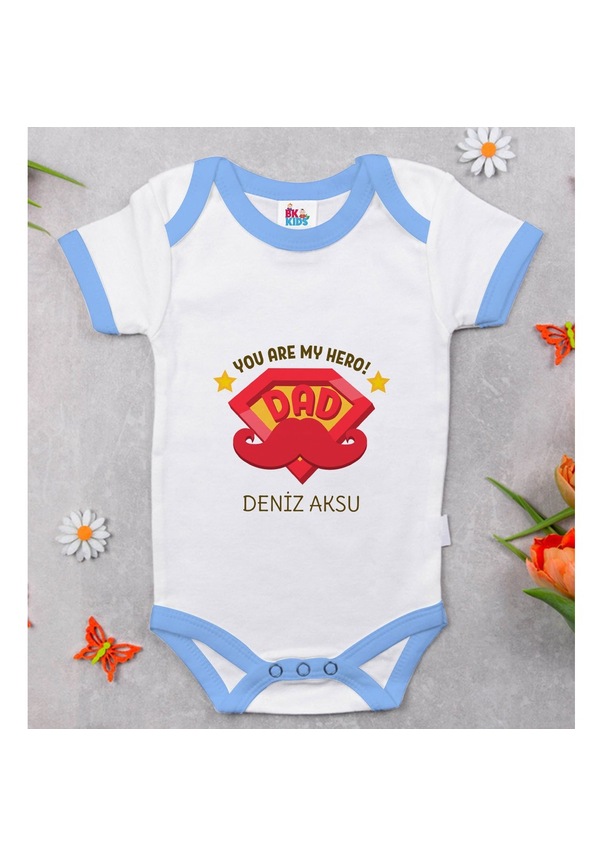 Bitmeyenkartus Bk Kids Kişiye Özel Mavi Bebek Body Zıbın - Model 16 Bitmeyenkartus Bk Kids Kişiye Özel Mavi Bebek Body Zıbın - Model 16