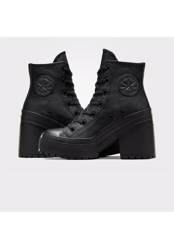 Resim Converse Chuck 70 De Luxe Unisex Siyah Deri Platform Sneaker A06145c Siyah 