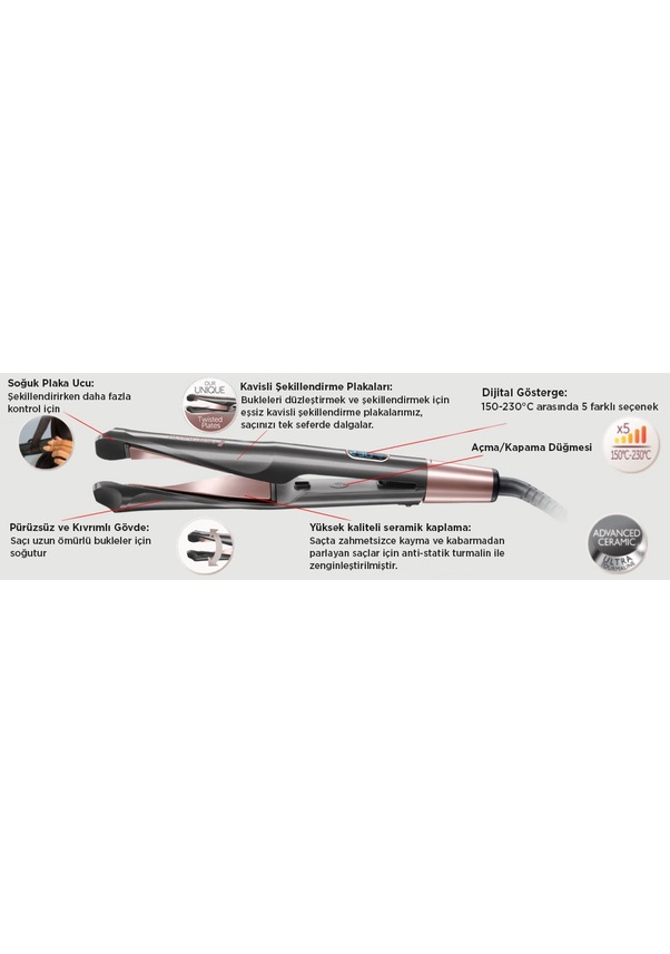 Resim Remington S6606 2'si 1 Arada Curl & Straight Saç Düzleştirici 