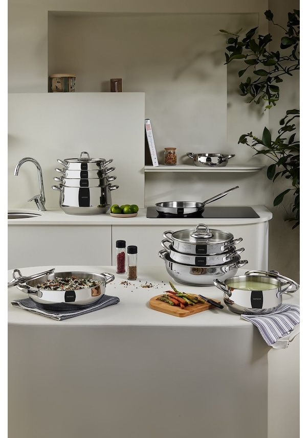 Resim Karaca New Akara İndüksiyon Tabanlı Çelik Derin Tencere 22 Cm 