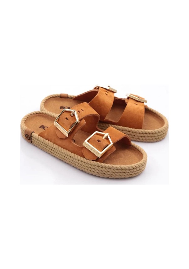 Resim Bohonomad Sydney Kadın Tokalı Taba Terlik Syd12-00055 Taba 