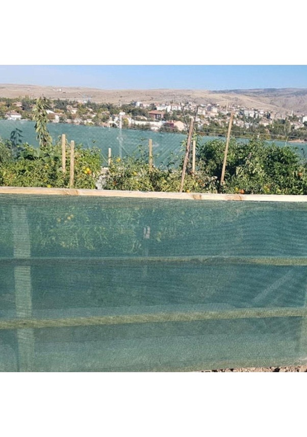 %75 Yeşil Gölgelik File Çit Filesi 6x30 Metre Enli 75'lik Bahçe Çit ...