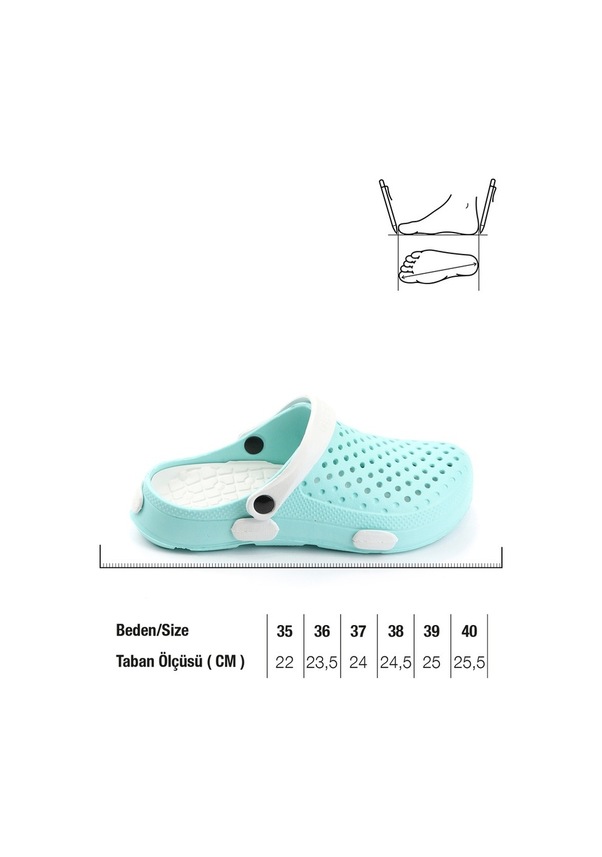 Resim Gezer Yazlık Islak Zemin Sabo Kadın Terlik (554652227) Yeşil 