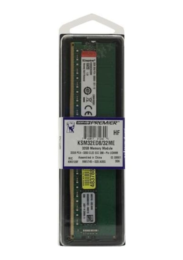 Kingston KSM32ED8/32ME 32 GB DDR4 3200 MHz CL22 ECC Server Ram ...