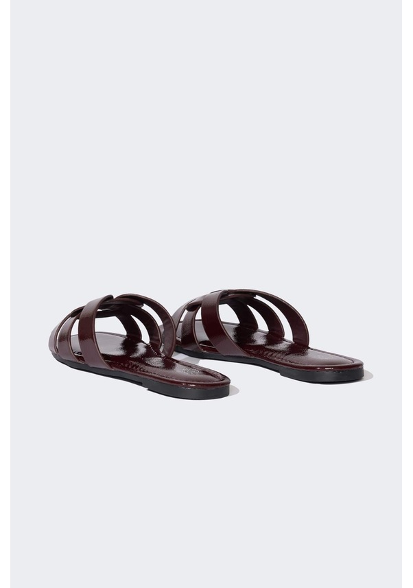Resim DeFacto Kadın Düz Taban Suni Deri Terlik D8981AX25SMBR131 Bordo 