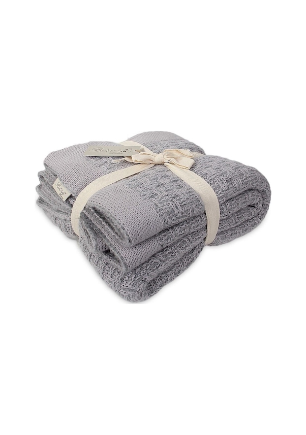 Resim Betires Home Ta15009 Örgü Koltuk Şalı Gri 