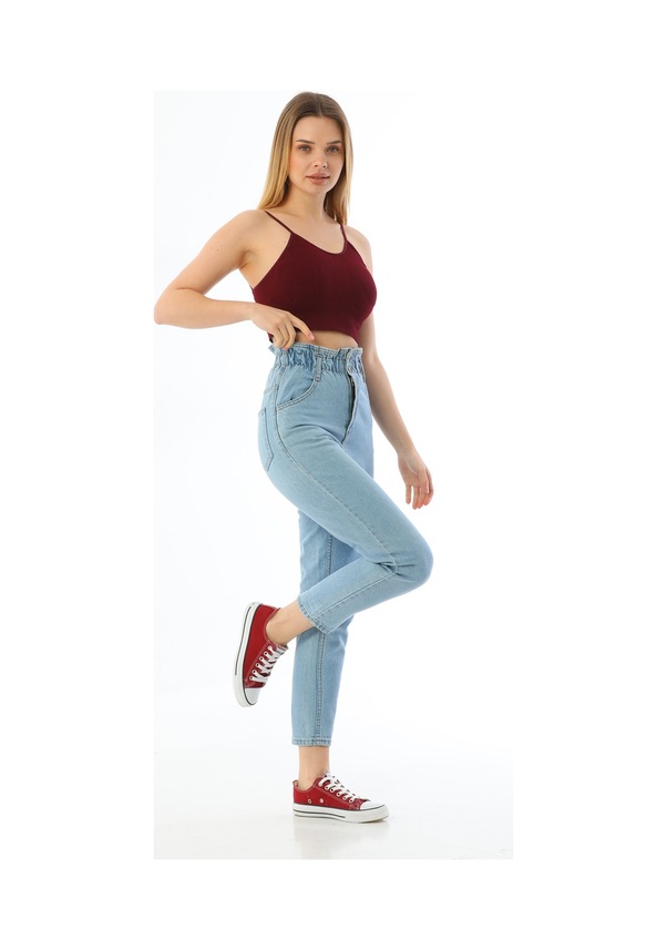 Resim Everest Keten All Star Şeffaf Taban Günlük Spor Ayakkabı Bordo 