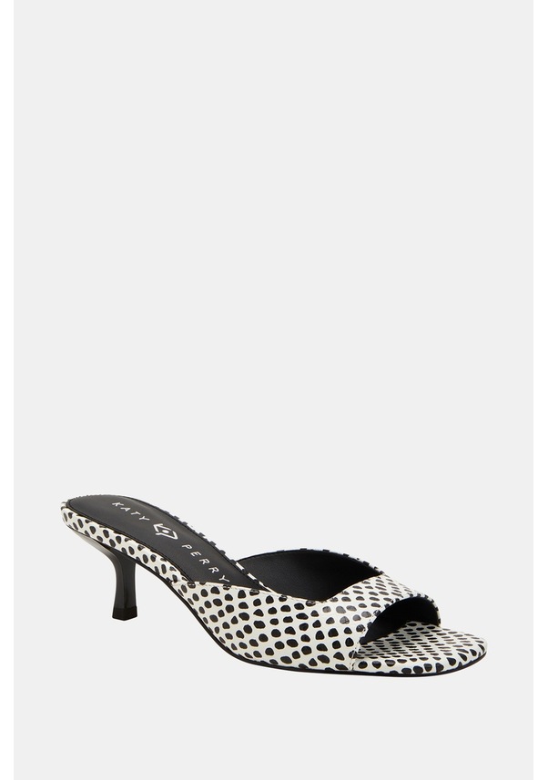 Resim Katy Perry The Ladie Low Heel Kadın Zebra Topuklu Terlik Beyaz - Siyah 