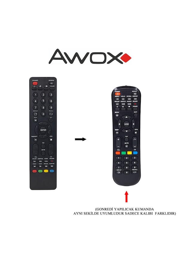 Awox 55K5500 Smart Telefox Led Tv Kumandası Uzun Kalıp Fiyatları ve  Özellikleri