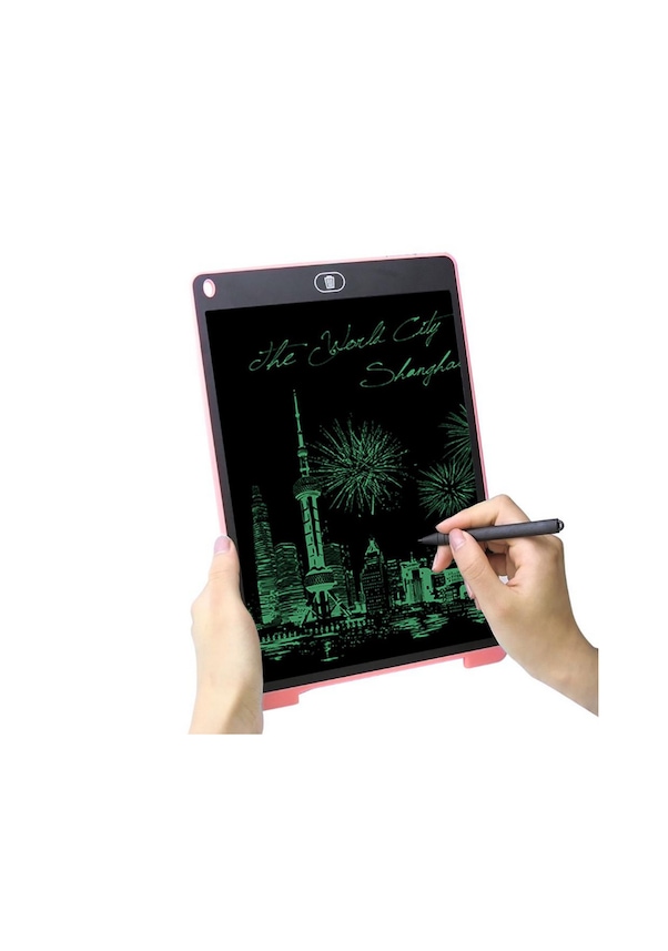 12 Inc Lcd Grafik Dijital Kalemli Çizim Tableti Yazı TahtasıPembe