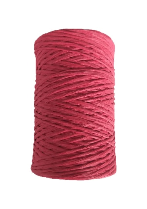 Resim Angel Çanta Aksesuar Kırmızı Renk Bükümlü Angel Rafya No:9 