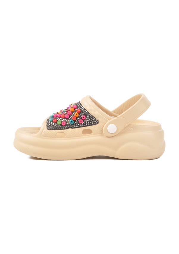 Resim Aspor Bej İşlemeli Eva Kadın Sabo Terlik Çok Renkli 