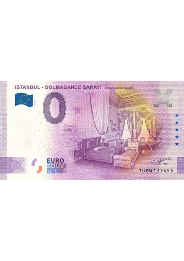 0 Euro Hatıra Parası - Dolmabahçe Sarayı 2022 ( FÖYLÜ )