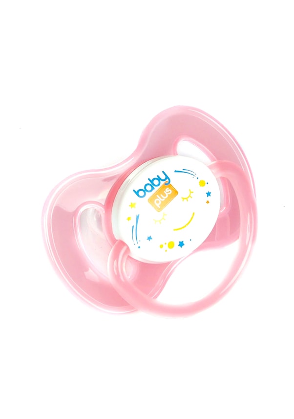 Baby Plus Tekli Damaklı Emzik Pembe 0-6 Ay