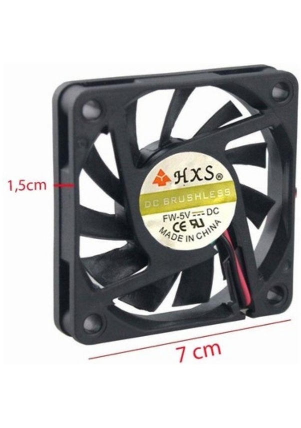 7 cm 5 volt fan 5 volt 7 cm 2 pinli 20 cm kablo uzunluğu 70x70x15mm fan ...