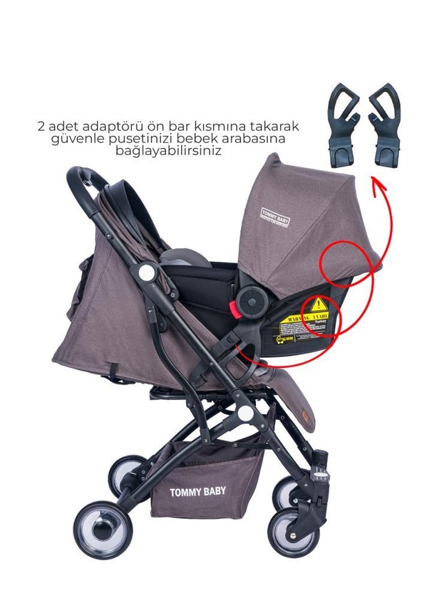 Tommy Baby Mia Kabin Travel Bebek Arabası Black Kabin Boy NA9131